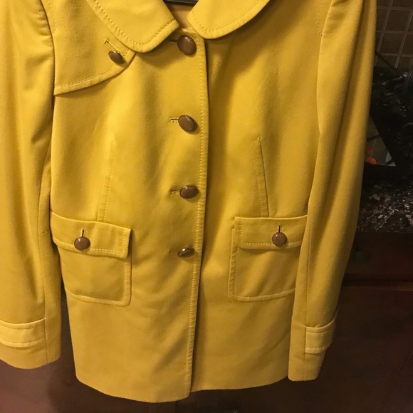 Loft Mustard Coat - Size 4 - Picture 2 of 2